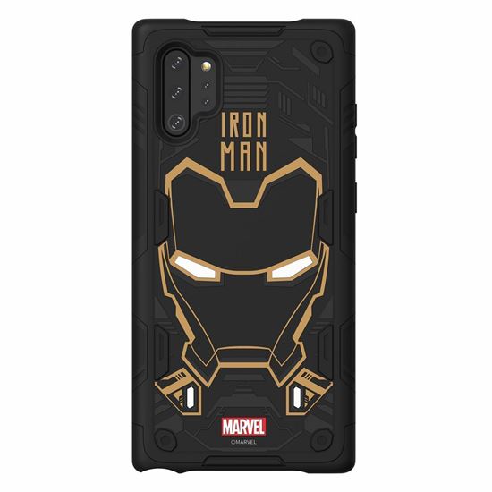 Samsung Note10 Plus Marvel İronman Rugged Smart Siyah/Sarı Kılıf